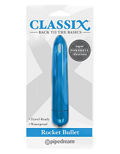 Мощный мини-вибратор Classix Rocket Bullet, синий