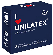 Классические презервативы Unilatex Extra Strong, повышенной прочности, 3 шт