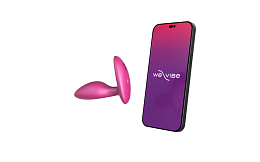 Анальный вибратор We-Vibe Ditto+ с пультом и приложением, розовый