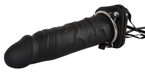 Фаллос на ремешках с грушей Inflatable Strap-On 18,5 см