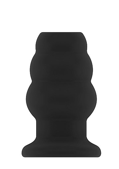 Трехступенчатая анальная пробка SONO №50 Black, 10 см, черная
