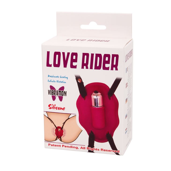 Клиторальный стимулятор Love Rider на резинках, розовый, 10 см