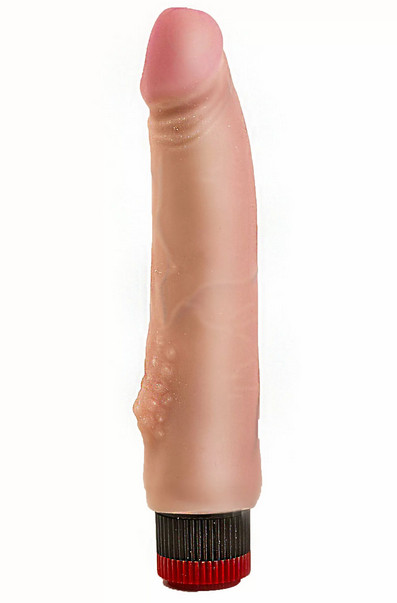 Реалистик вибратор реалистичный телесного цвета с розовой головкой lovetoy, 19 см, LoveToy, Россия