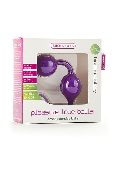 Вагинальные шарики из силикона PLEASURE LOVE, фиолетовые
