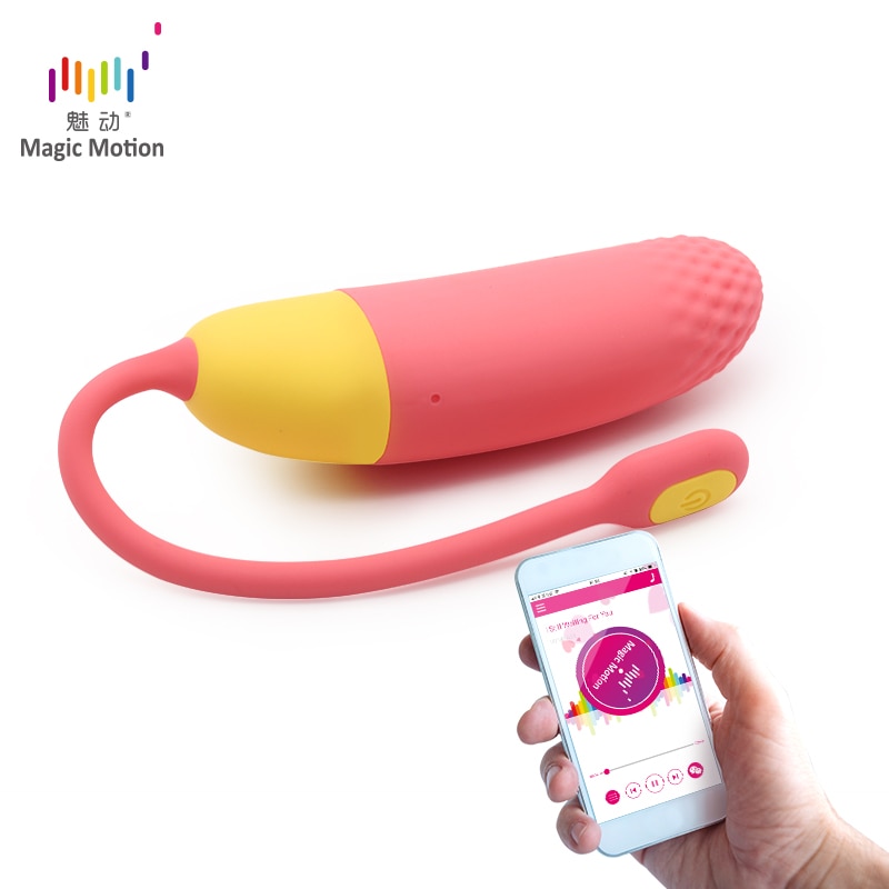 Виброяйцо с приложением Magic Motion Magic Vini, оранжевое