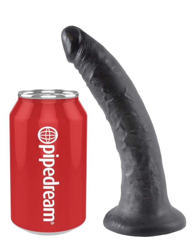 Реалистичный фаллоимитатор с присоской King Cock PipeDream 16.5 см, черный