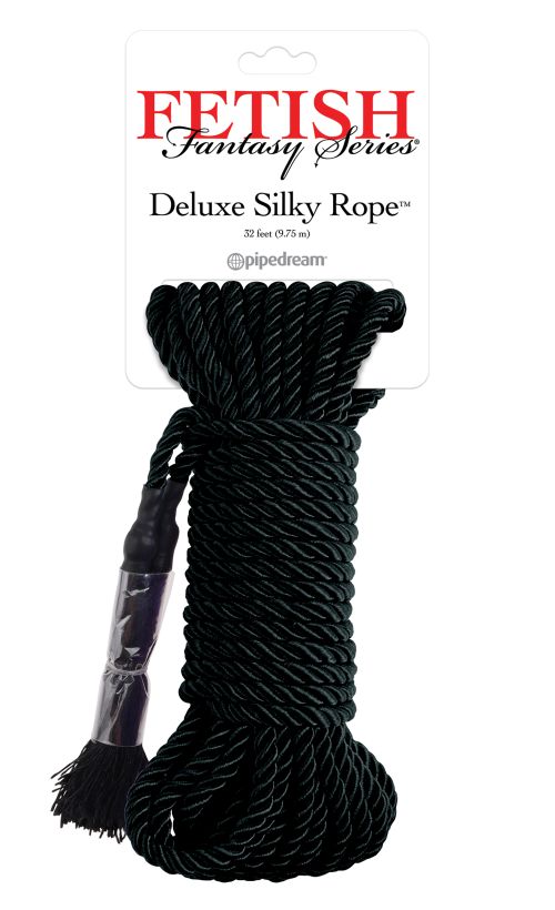 Веревка для фиксации черная Deluxe Silky Rope