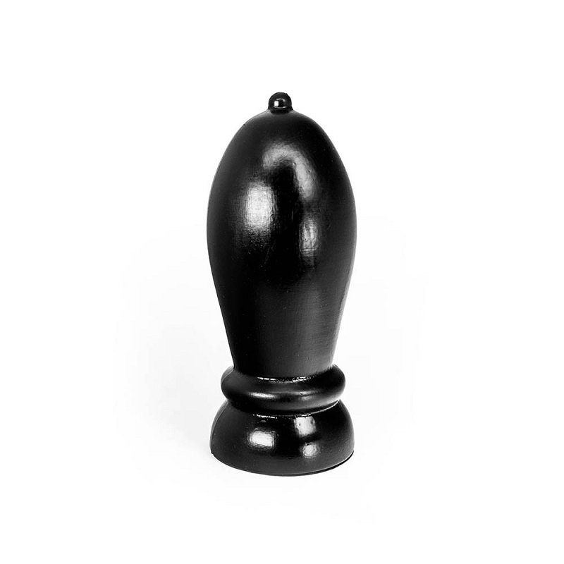 Большая насадка-фаллос HUNG System Toys Rolling, черная, 24 см