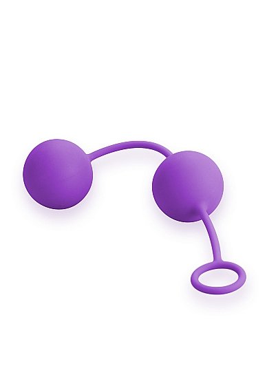 Вагинальные шарики для начинающих GEISHA TWIN, фиолетовые