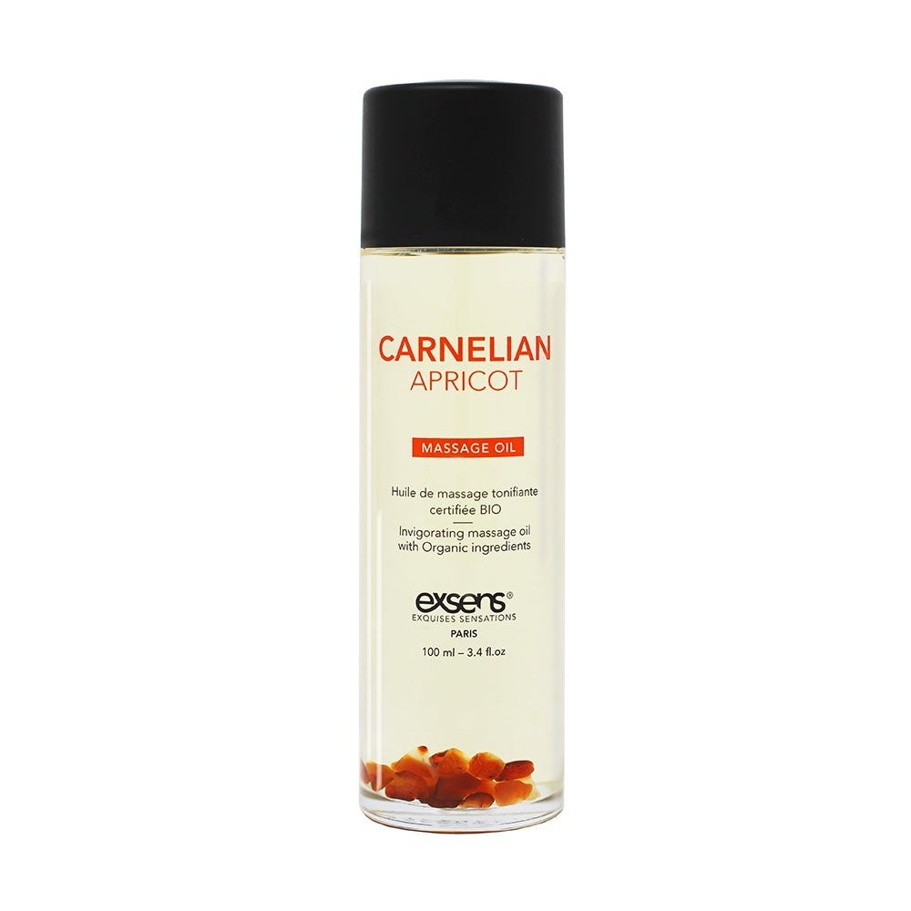 Натуральное масло для массажа с драгоценными камнями Exsens Carnelian Apricot, 100 мл
