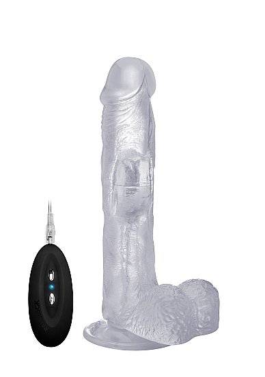 Реалистик вибратор с ярко выраженной головкой realistic cock 11, 20 см, прозрачный, Shotsmedia, Нидерланды