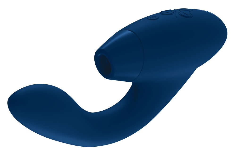 Клиторальный стимулятор Womanizer Duo с технологией Smart Silence, синий