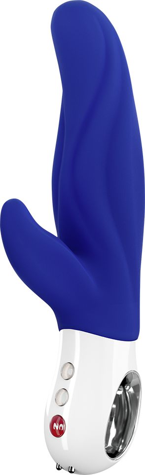 Элитный женский вибратор Lady BI, 22 см, синий