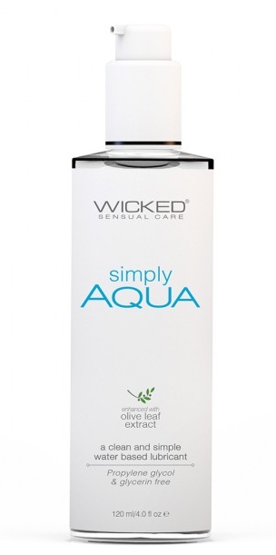 Легкая смазка на водной основе Wicked Simply Aqua, 120 мл