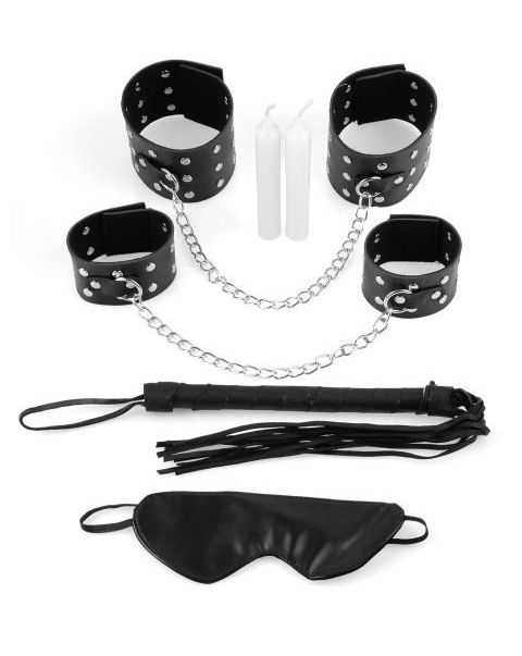 Комплект для БДСМ с наручниками и плеткой