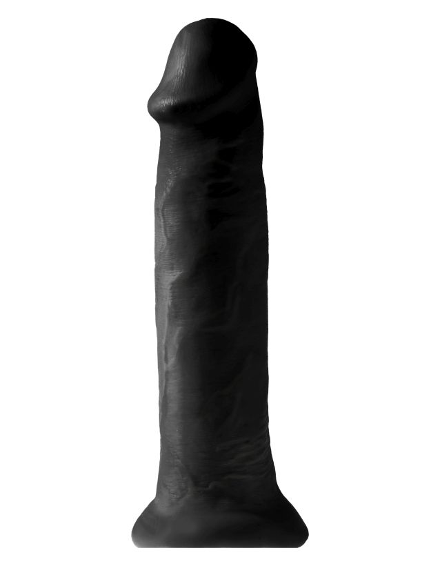 Гигант фаллоимитатор на присоске King Cock 14 Cock Flesh, 32 см, черный