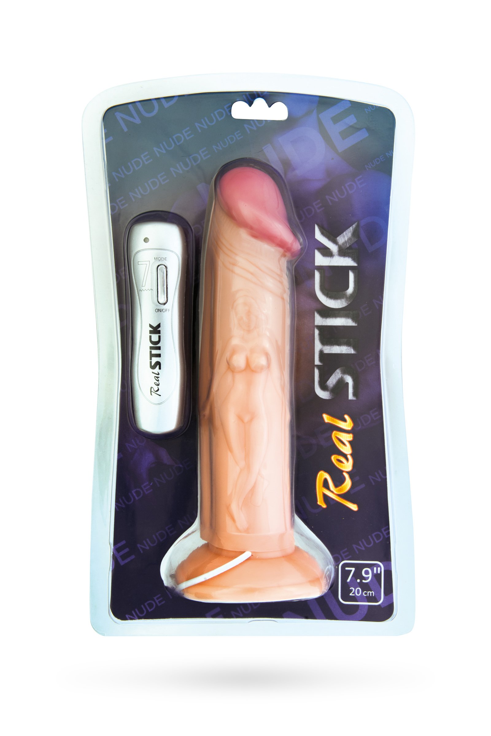 Реалистик реалистичный вибратор realstick nude с присоской 19,5 см, Toyfa, Китай