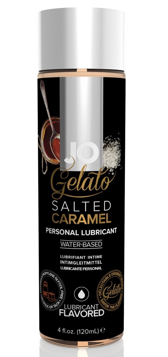 Густой гель-смазка на водной основе JO Gelato Salted Caramel Flavored, 120 мл