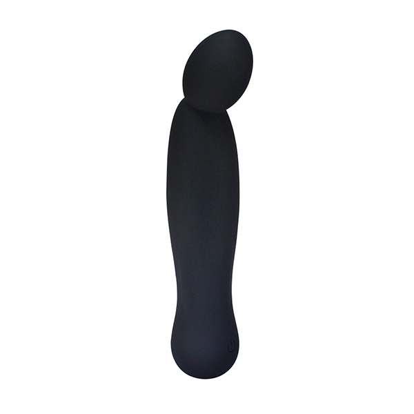 Вибратор Вибратор классической формы с гладкой загнутой головкой 16.5 см, черный, Aphrodisia, Китай