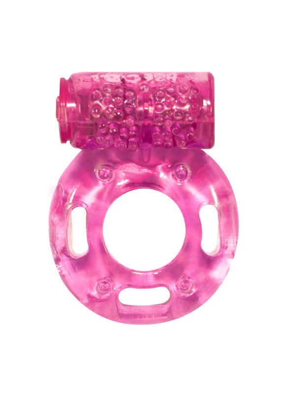 Эрекционное виброкольцо из серии Rings Axle-pin, розовое