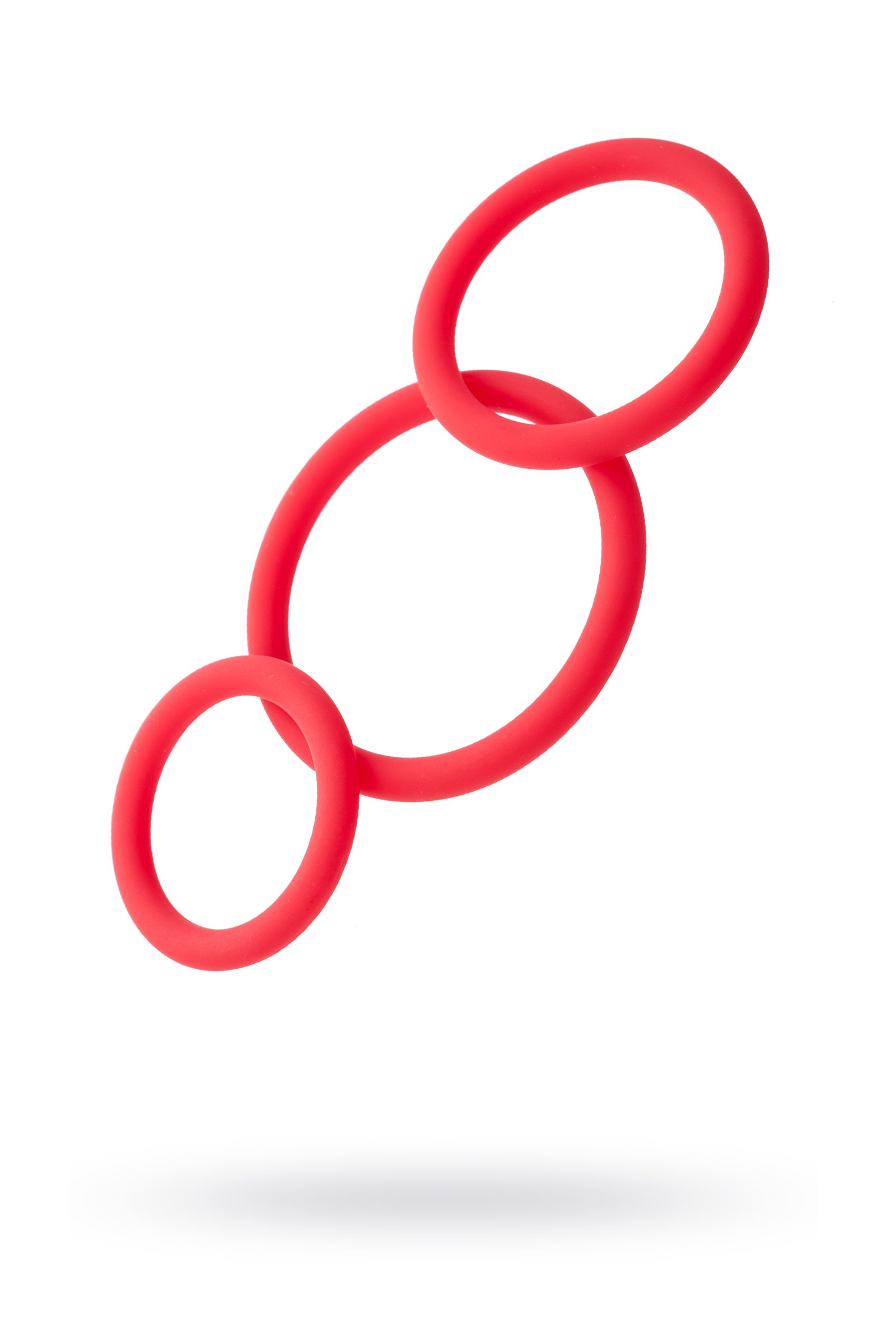 Набор эрекционных колец разного диаметра, Black&Red, ToyFa, красный