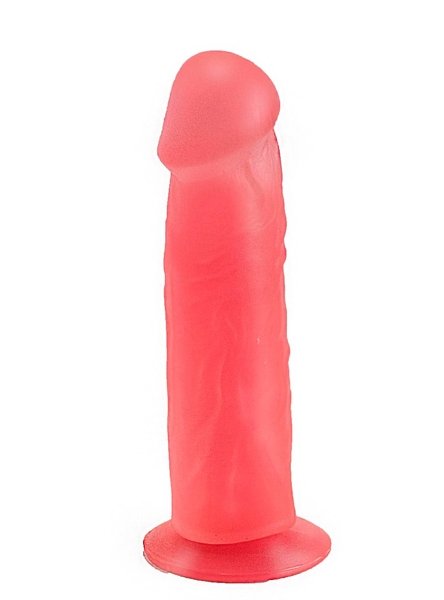 Гелевый фаллоимитатор-дилдо на присоске, розовый, Love Toy 18,5 см