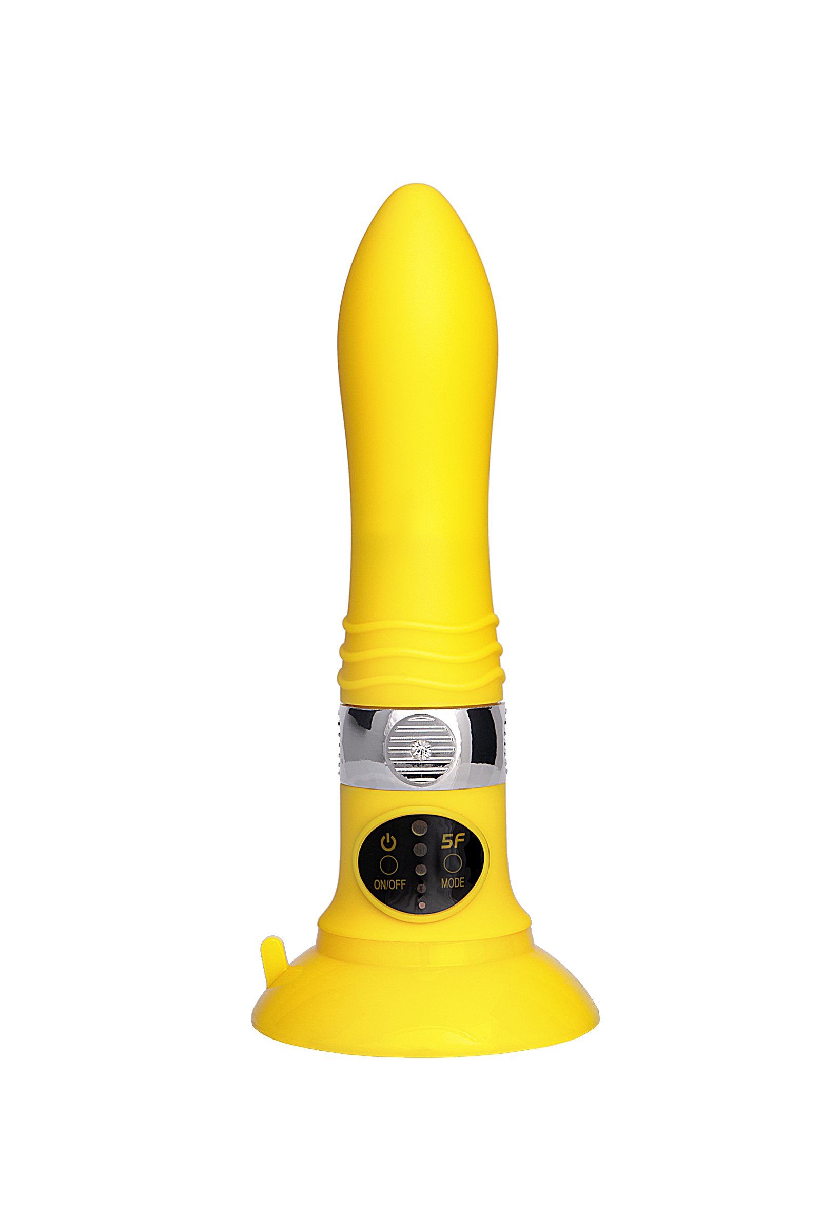 Вибратор SEXUS со сменной панелью управления, 18.5 см, желтый