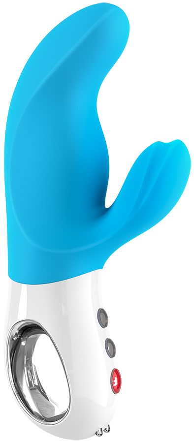 Мини-вибратор премиум класса Miss Bi, 17 см, голубой