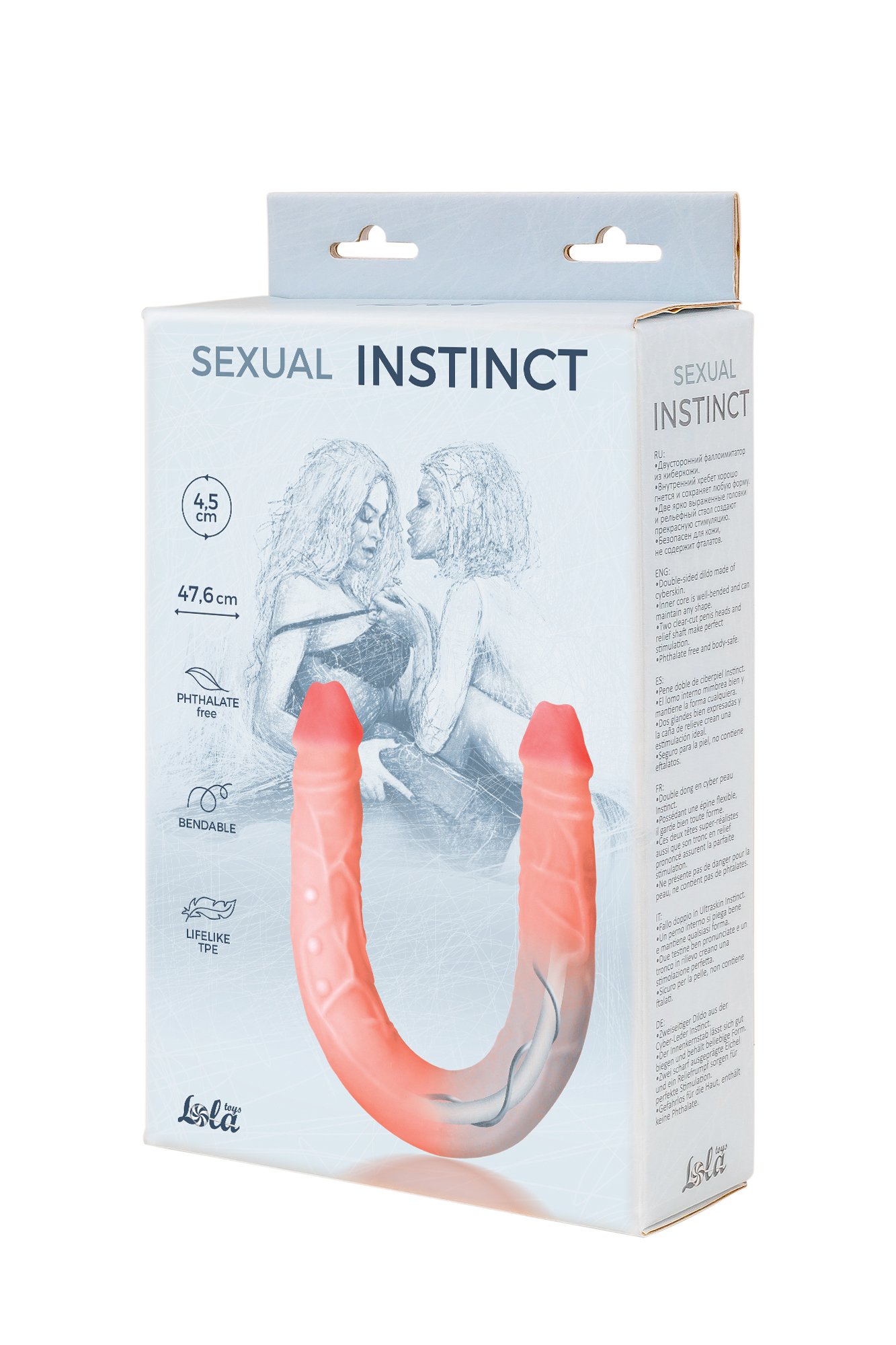 Гнущийся фаллос Sexual Instinct, телесный 47,6 см
