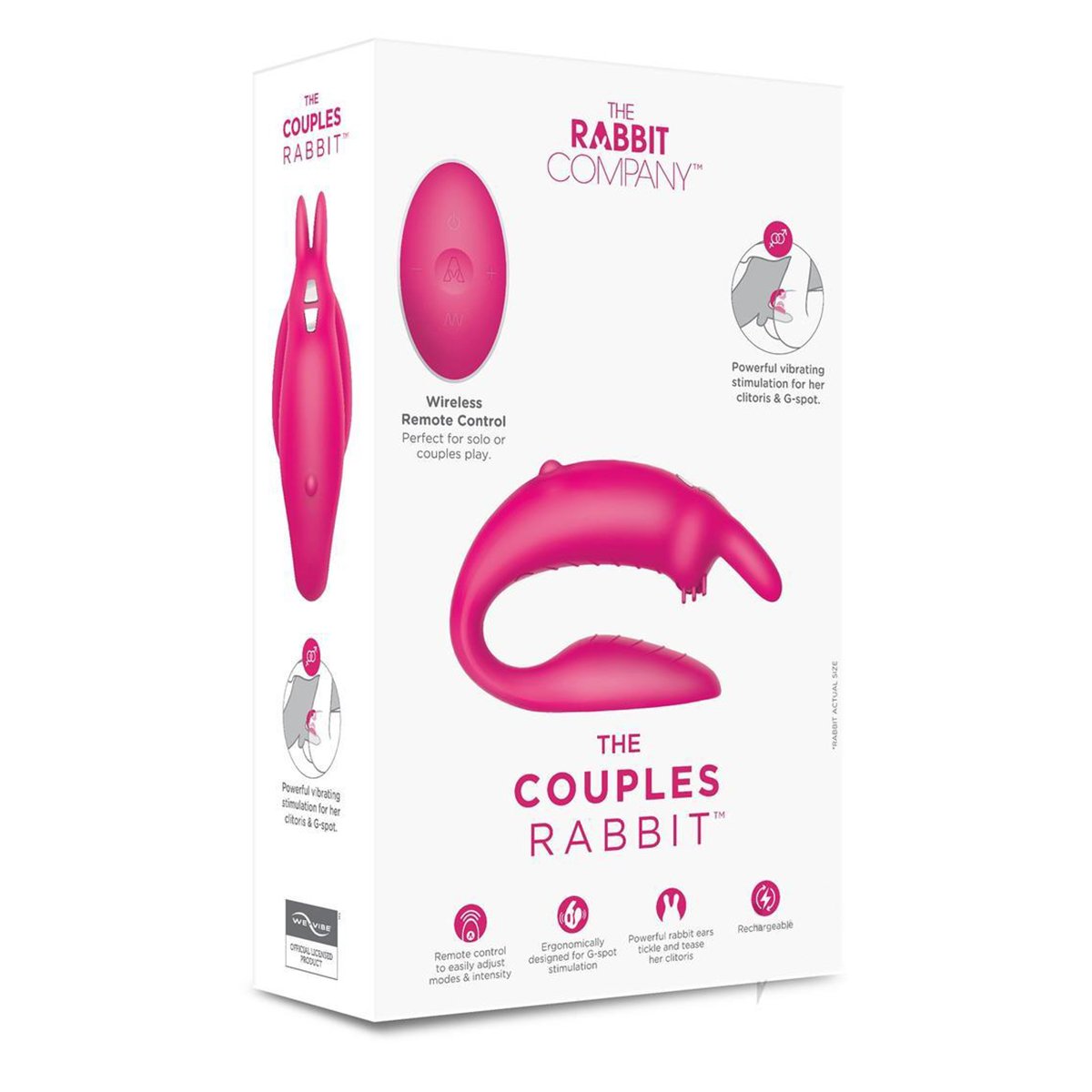 Кролик-вивайб для пар The Couples Rabbit, розовый