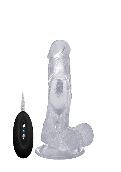 Реалистик вибратор realistic cock 9 с мощной присоской, 19 см, прозрачный, Shotsmedia, Нидерланды