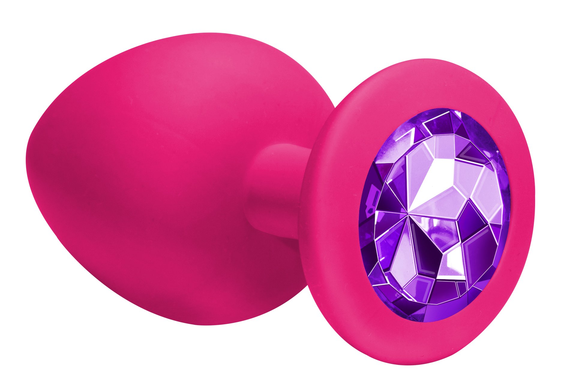 Анальная пробка конусообразной формы Emotions Cutie, размер L, темно-фиолетовый кристал