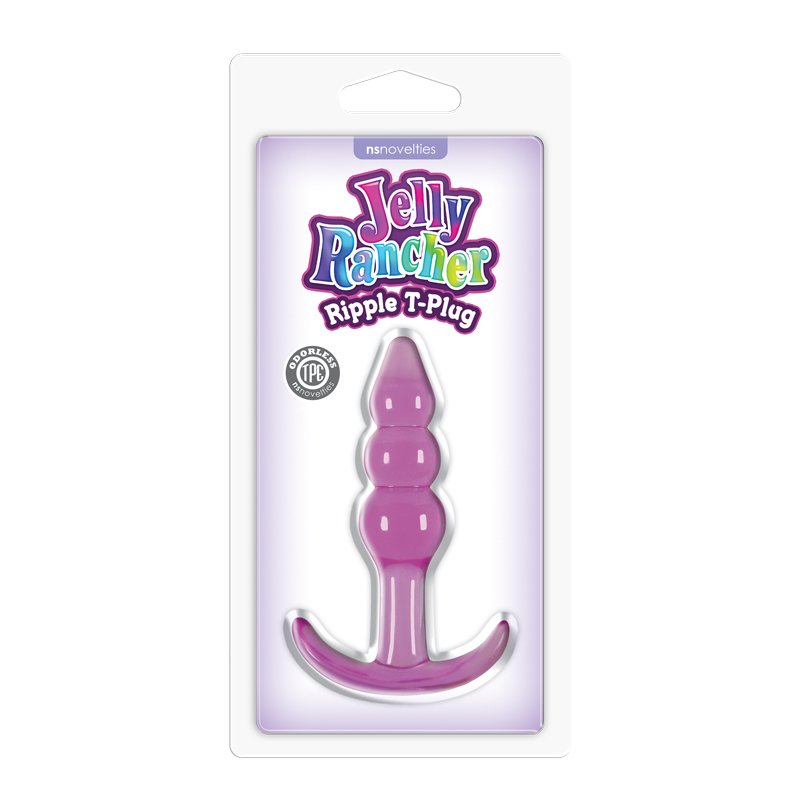 Jelly Rancher T-Plug - анальная пробка рельефная, фиолетовая