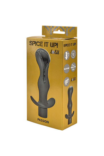 Анальный массажер с вибрацией на ограничителе Passion, серый