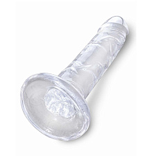 Прозрачный фаллоимитатор на присоске King Cock Clear 15,9 см
