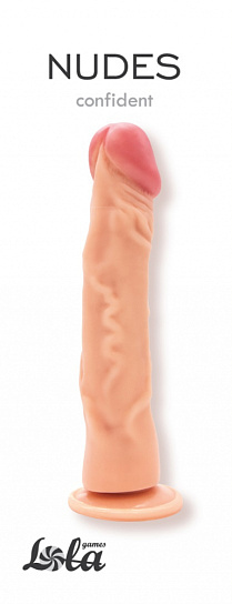 Фаллоимитатор с рельефными венами Lola Games Nudes, 17 см, телесный