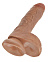 Фаллоимитатор на присоске загорелый с шариками King Cock 14.6 см, загорелый Фаллоимитатор на присоске загорелый с шариками King Cock 14.6 см, загорелый