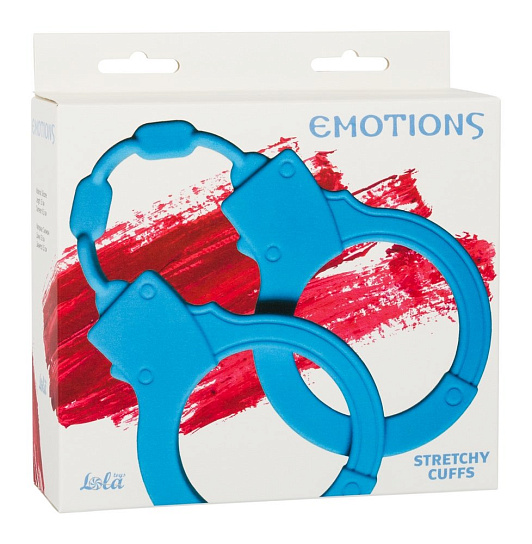 Тянущиеся силиконовые наручники Stretchy Cuffs, синие