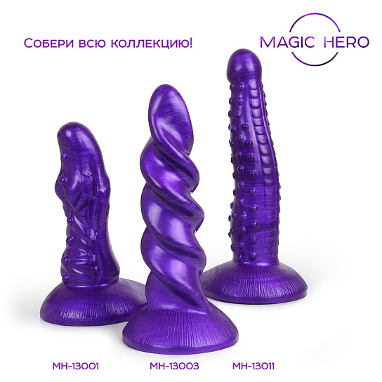 Необычный фаллоимитатор на присоске Magic Hero 19 см, фиолетовый