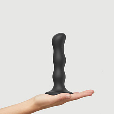 Анальная насадка для страпона Strap-on-me Dildo Geisha Ball 16,5 см, M, черный