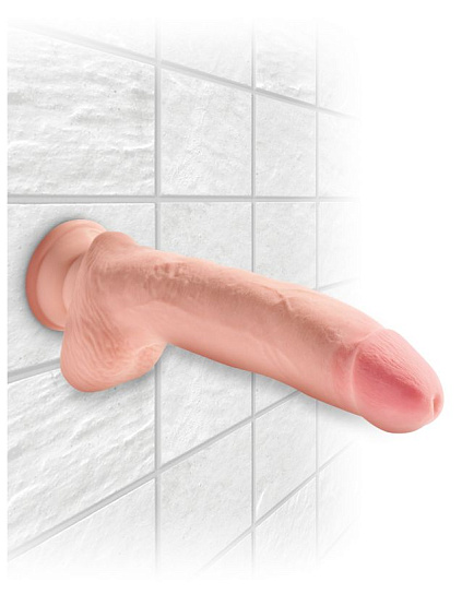 Фаллоимитатор с прочной присоской King Cock Plus 10 Triple, 19 см