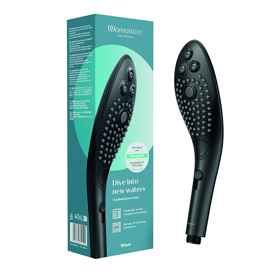 Эротическая душевая насадка Womanizer Wave, черная