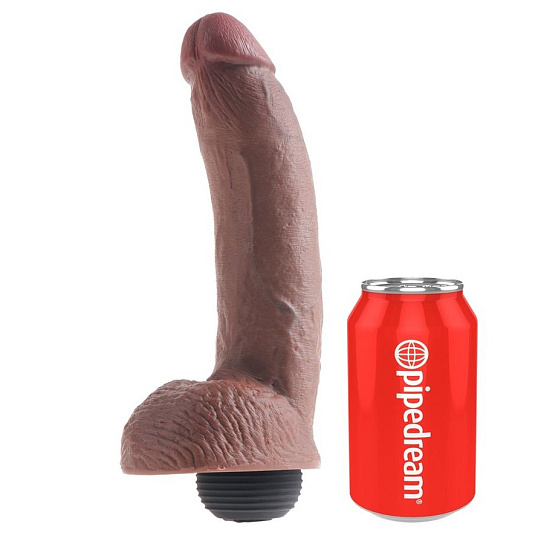 Фаллоимитатор с эякуляцией King Cock Squirting реалистичный, мулат, 23 см