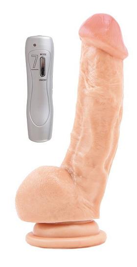 Вибратор с пультом ДУ REALSTICK №108, 21 см