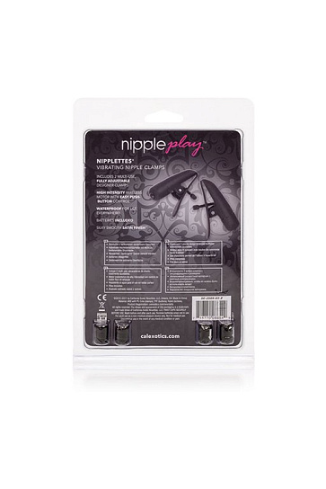Черные металлические клипсы для груди Nipple Play