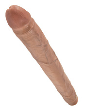 Реалистичный двухсторонний фаллоимитатор King Cock 16 Thick 40.6 см, загорелый