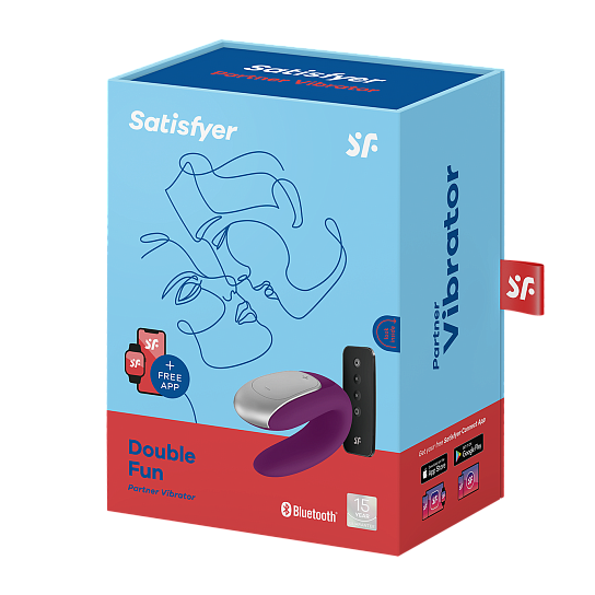 Вибратор для пар Satisfyer Double Fun, фиолетовый