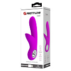 Вибратор с клиторальным отростком-щеточкой PrettyLove Carol 9,5 см