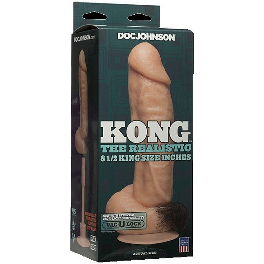 Вибратор Kong The Realistic на присоске 18,2 см