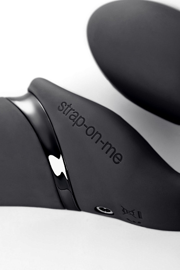 Страпон с функцией вибрации безремневой Strap-on-me, 25 см, черный